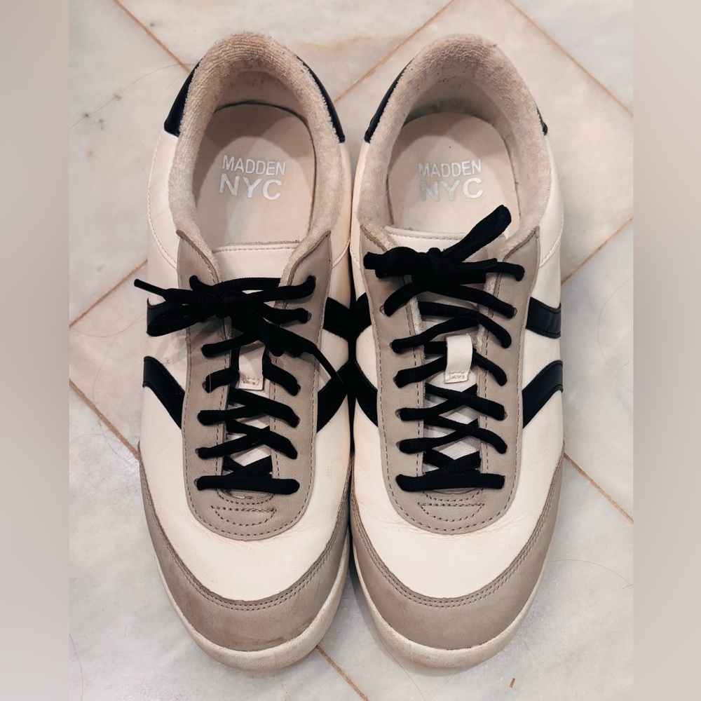 Madden NYC Black and White Sneakers